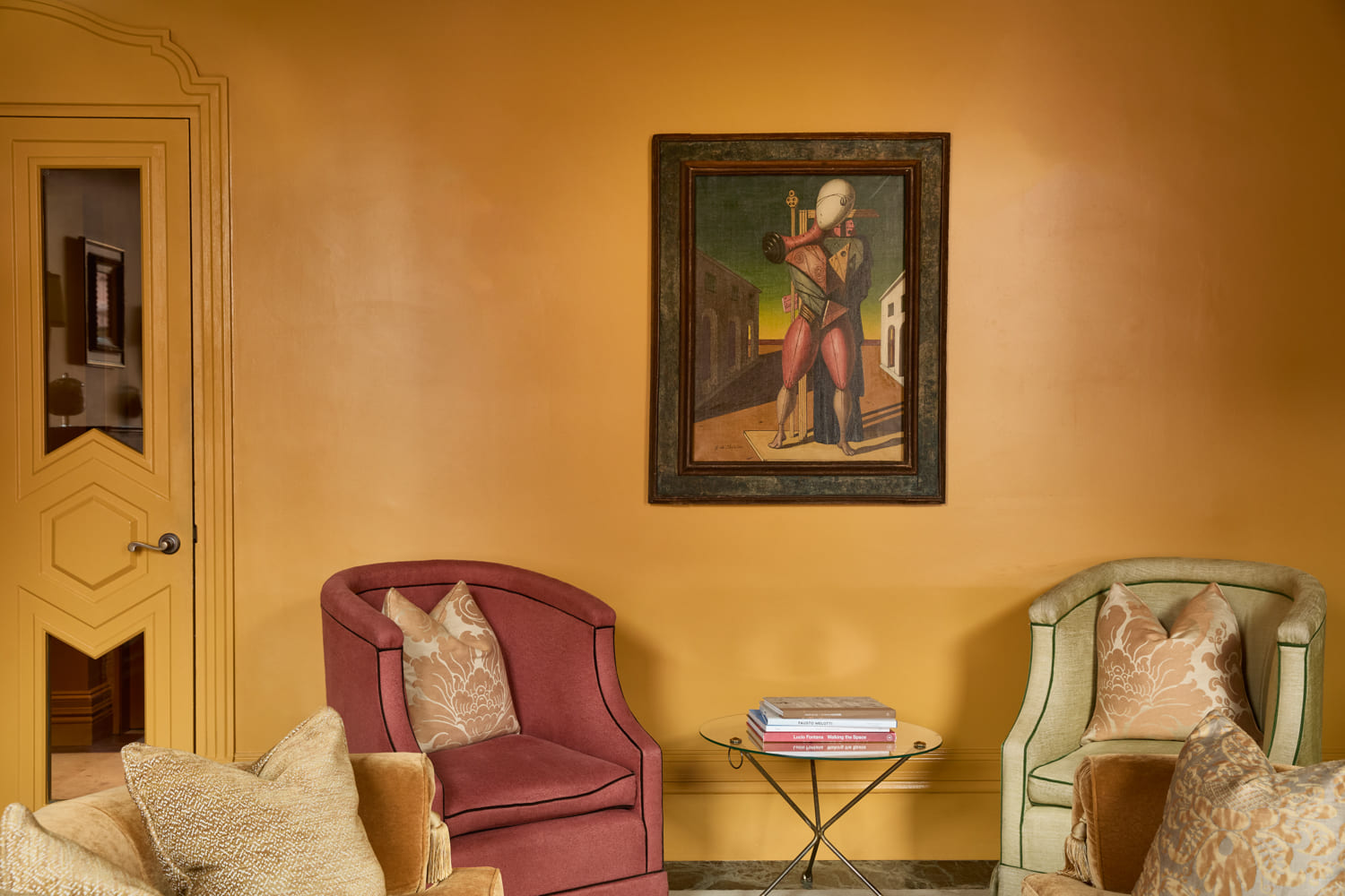 A picture of artwork in The Italian Bar showing: GIORGIO DE CHIRICO, (1888-1978) ‘Trovatore’, 1953, Oil on canvas