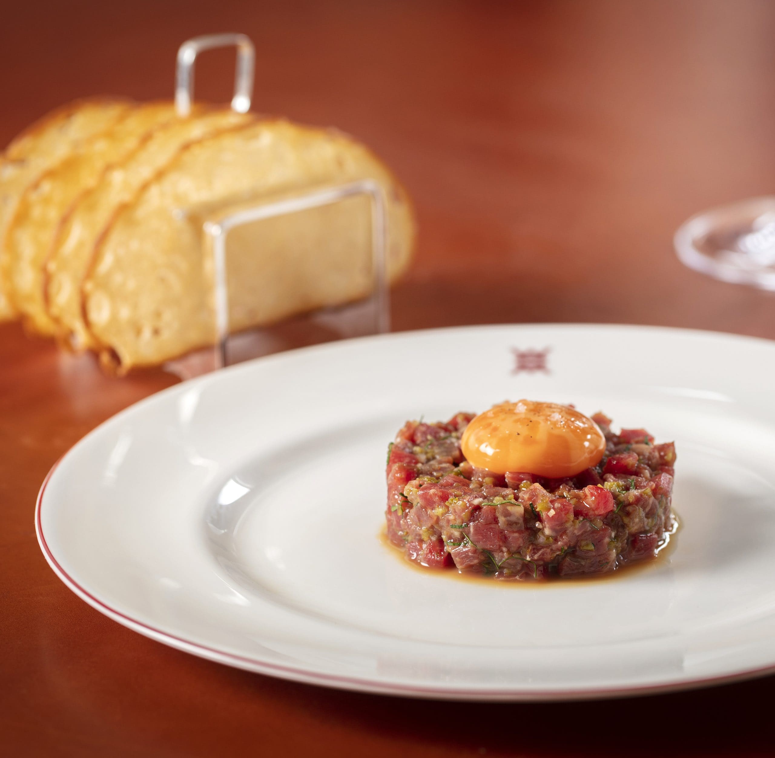 Beef tartare and toast at Mount St. Restaurant