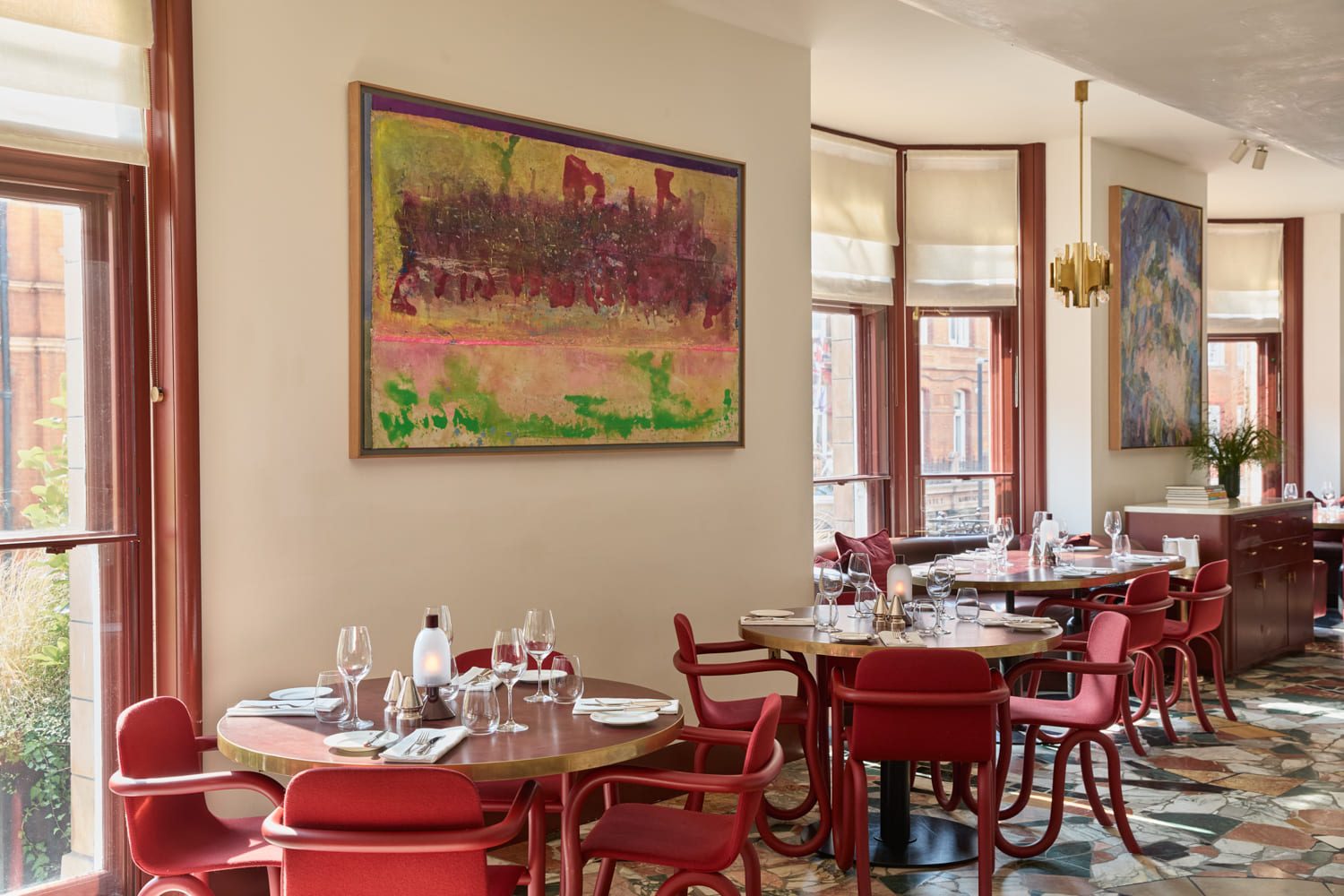 A picture of artwork in Mount St. Restaurant showing: FRANK BOWLING 