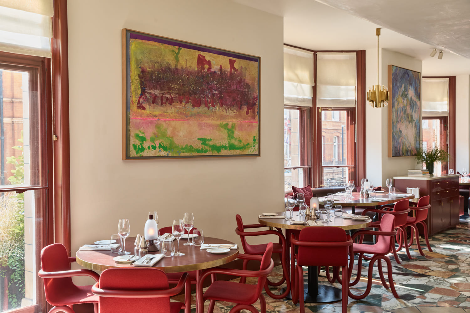 A picture of artwork in Mount St. Restaurant showing: FRANK BOWLING 