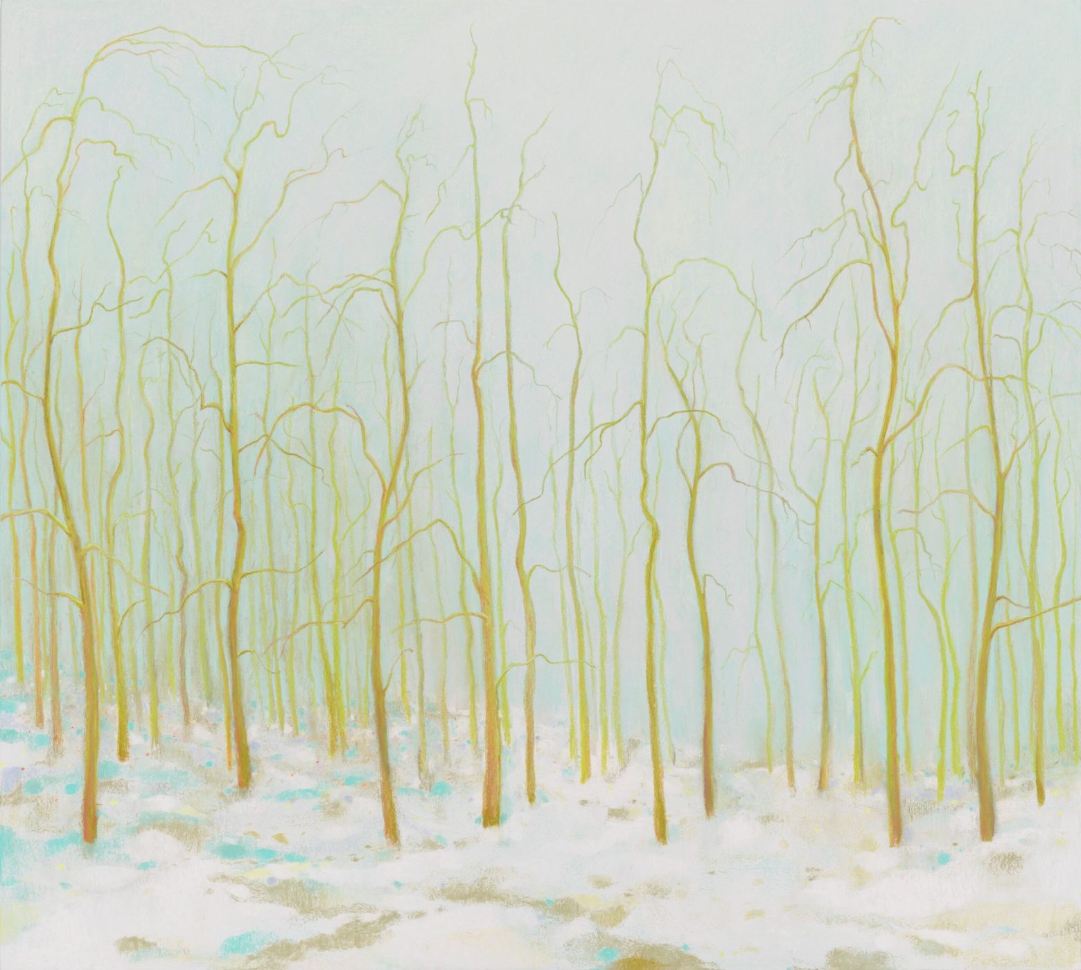NICOLAS PARTY Trees 2025 Soft pastel on linen